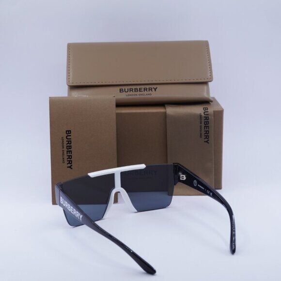 Burberry Kids JB4387 40496G Shield Sunglasses - White/Black/Grey Mirror - Picture 9 of 9